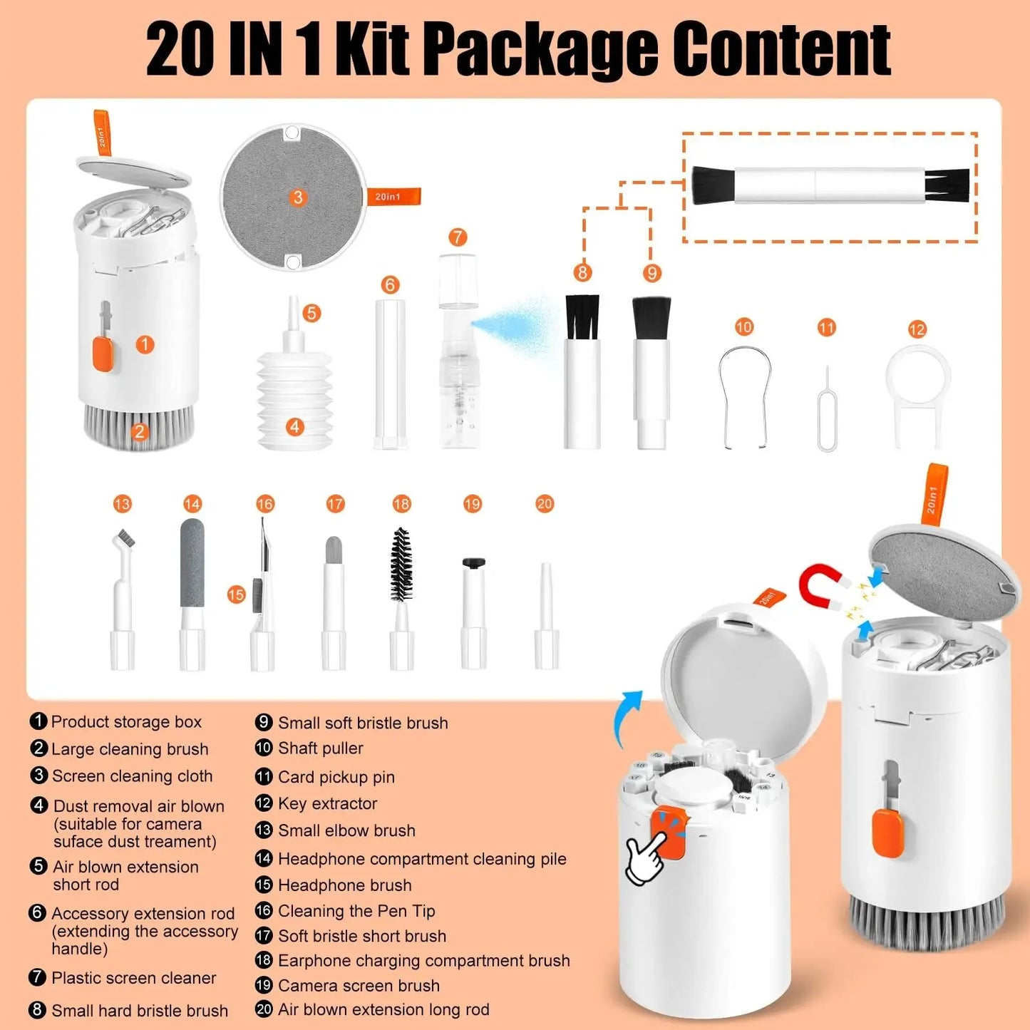 20-in-1 Computer Keyboard Cleaner Kit